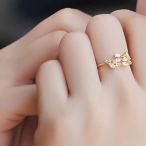 wedding rings simple leaves zircon opening ring index finger sweet ladies jewelry golden japanese korean style, Slivery;golden
wedding rings simple leaves zircon opening ring index finger sweet ladies jewelry golden japanese korean style, Slivery;golden