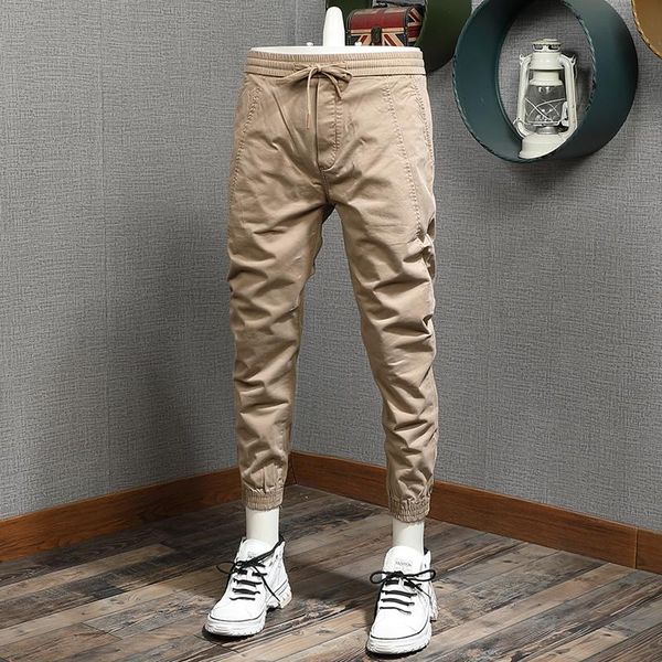 men's pants mens khaki sweatpants joggers men casual ankle-length fitness sport cotton slim drawstring jogging, Black
men's pants mens khaki sweatpants joggers men casual ankle-length fitness sport cotton slim drawstring jogging, Black
