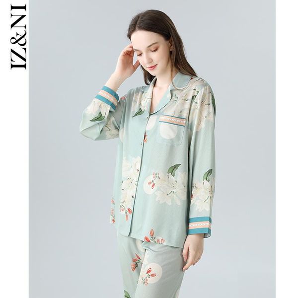 women's sleepwear 2021 household to women in the spring and autumn iizzini long-sleeved ice silk chinese wind lilies luxury pajamas, Black;red
women's sleepwear 2021 household to women in the spring and autumn iizzini long-sleeved ice silk chinese wind lilies luxury pajamas, Black;red