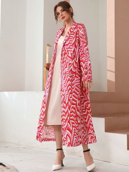 allover print open front kimono t4gf#, White;black
allover print open front kimono t4gf#, White;black