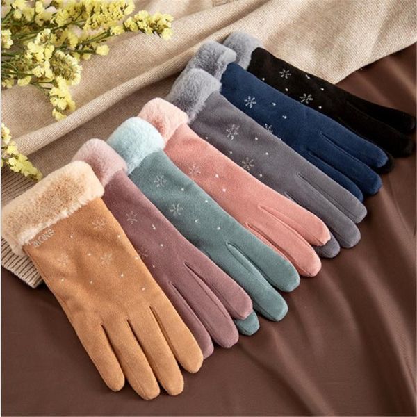 five fingers gloves winter women' suede touch screen mobile warm plus velvet outdoor white leather, Blue;gray
five fingers gloves winter women' suede touch screen mobile warm plus velvet outdoor white leather, Blue;gray