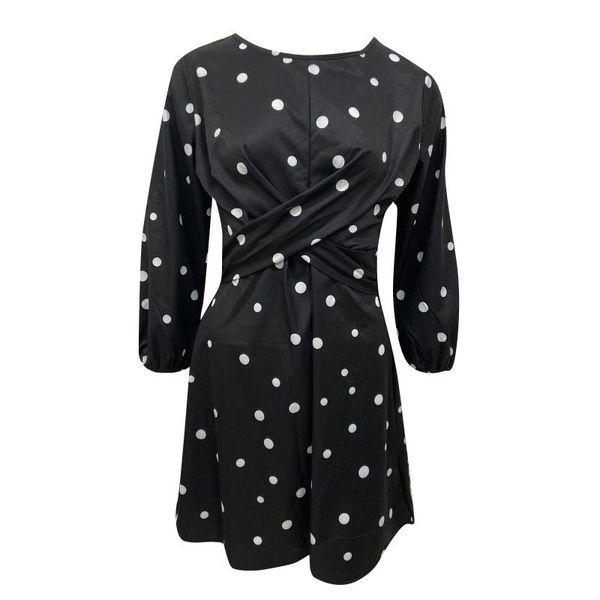 elegant dress women casual o-neck long sleeve polka-dot dresses party female evening formal vestidos autumn, Black;gray
elegant dress women casual o-neck long sleeve polka-dot dresses party female evening formal vestidos autumn, Black;gray