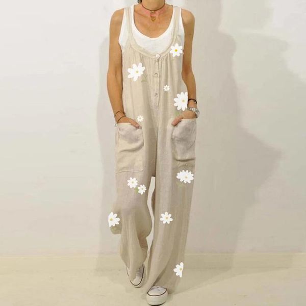 women's jumpsuits & rompers retro flower print cotton linen jumpsuit summer elegant button strappy backless bodysuit pocket loose women, Black;white
women's jumpsuits & rompers retro flower print cotton linen jumpsuit summer elegant button strappy backless bodysuit pocket loose women, Black;white