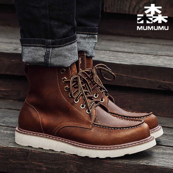 2021 autumn leather short boots winter martin men's warm hong kong mullinson shoes, Black
2021 autumn leather short boots winter martin men's warm hong kong mullinson shoes, Black