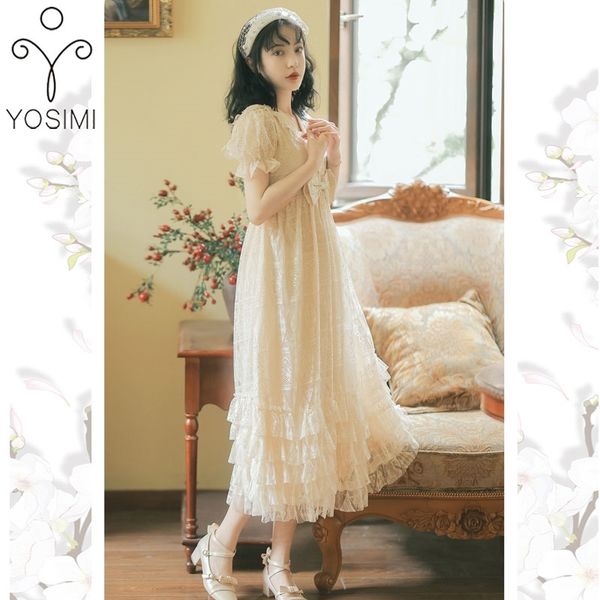 yosimi summer beige lace ruffles cake dress fraiy v-neck a-line ankle-length short sleeve evening party women elegan 210604, Black;gray
yosimi summer beige lace ruffles cake dress fraiy v-neck a-line ankle-length short sleeve evening party women elegan 210604, Black;gray