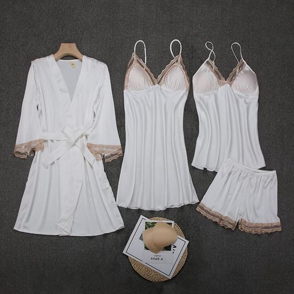 white pajamas set lace women sleepwear trim 4pcs summer sleep suit female nightwear v neck pyjamas home clothes, Black;red
white pajamas set lace women sleepwear trim 4pcs summer sleep suit female nightwear v neck pyjamas home clothes, Black;red