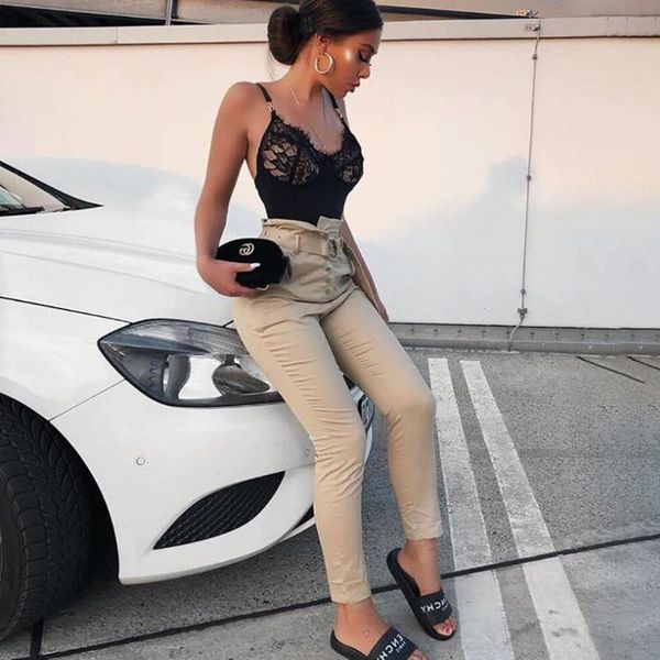 women's pants & capris ins cross-border independent station solid color metal buckle belt high waist slim casual women fashion, Black;white
women's pants & capris ins cross-border independent station solid color metal buckle belt high waist slim casual women fashion, Black;white