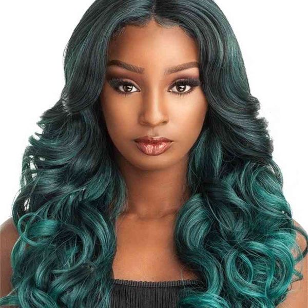 model dream green fashion long curly head set water ripple wig, Black 
model dream green fashion long curly head set water ripple wig, Black