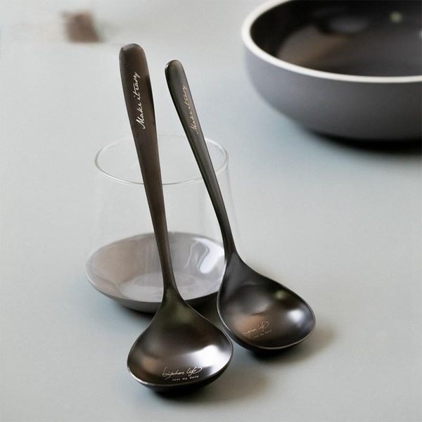 spoons black soup with short handle stainless steel round dinner spoon table kitchen silverware supplies
spoons black soup with short handle stainless steel round dinner spoon table kitchen silverware supplies