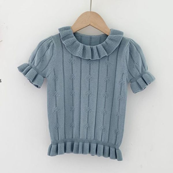 summer lotus leaf collar kids girl short sleeve hollow out knit t-shirt infant baby newborn t-shirt clothes baby girl t-shirt, Blue
summer lotus leaf collar kids girl short sleeve hollow out knit t-shirt infant baby newborn t-shirt clothes baby girl t-shirt, Blue