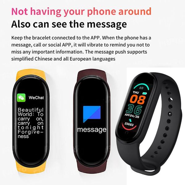 smart wristbands band 6 sport wristband heart rate fitness tracker 1.56 " screen 5 color bracelet
smart wristbands band 6 sport wristband heart rate fitness tracker 1.56 " screen 5 color bracelet