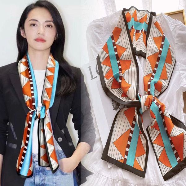 scarves 2021 fashion floral print silk scarf women thin neck long office lady shawl bandanas female bag hair scarfs luxury, Blue;gray
scarves 2021 fashion floral print silk scarf women thin neck long office lady shawl bandanas female bag hair scarfs luxury, Blue;gray