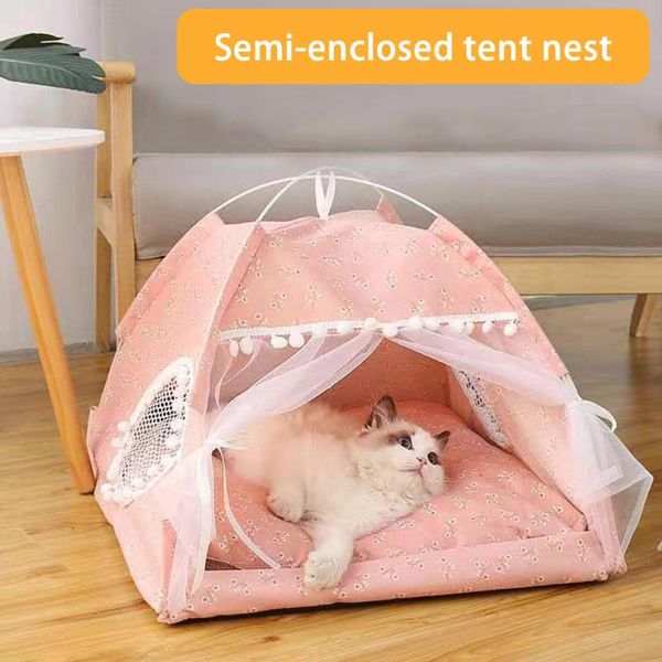 summer princess cat litter tent cave pink sweet and breathable four seasons removable small bed dog comfortable kennel animal supplies
summer princess cat litter tent cave pink sweet and breathable four seasons removable small bed dog comfortable kennel animal supplies