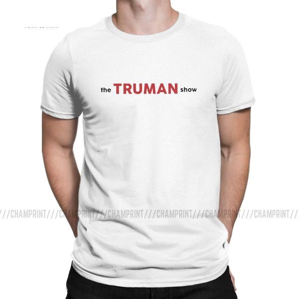 men's t-shirts men the truman show movie t shirts cotton clothes funny short sleeve round neck tee shirt plus size, White;black
men's t-shirts men the truman show movie t shirts cotton clothes funny short sleeve round neck tee shirt plus size, White;black