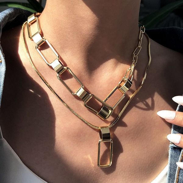 N7692 statement locket Necklace for woman European and American trend exaggerated hip hop style thick chain women's multi-layer lock Pe, Silver
N7692 statement locket Necklace for woman European and American trend exaggerated hip hop style thick chain women's multi-layer lock Pe, Silver