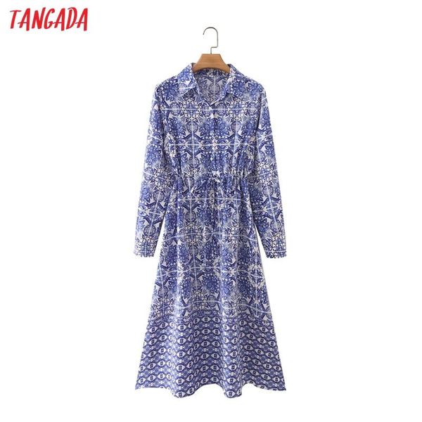 casual dresses tangada 2021 autumn fashion women flowers print shirt dress long sleeve office ladies midi with slash 2m97, Black;gray
casual dresses tangada 2021 autumn fashion women flowers print shirt dress long sleeve office ladies midi with slash 2m97, Black;gray