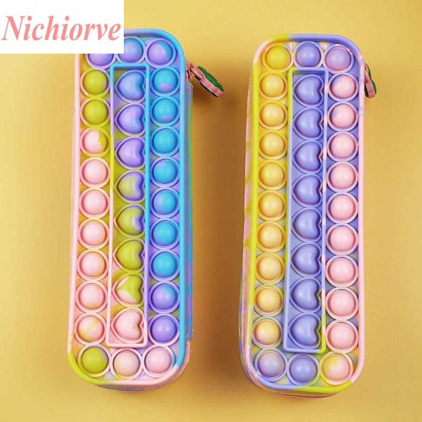 children's rainbow push bubble silicone large capacity storage stationery box toys pioneer sensory fidget decompression student's
children's rainbow push bubble silicone large capacity storage stationery box toys pioneer sensory fidget decompression student's