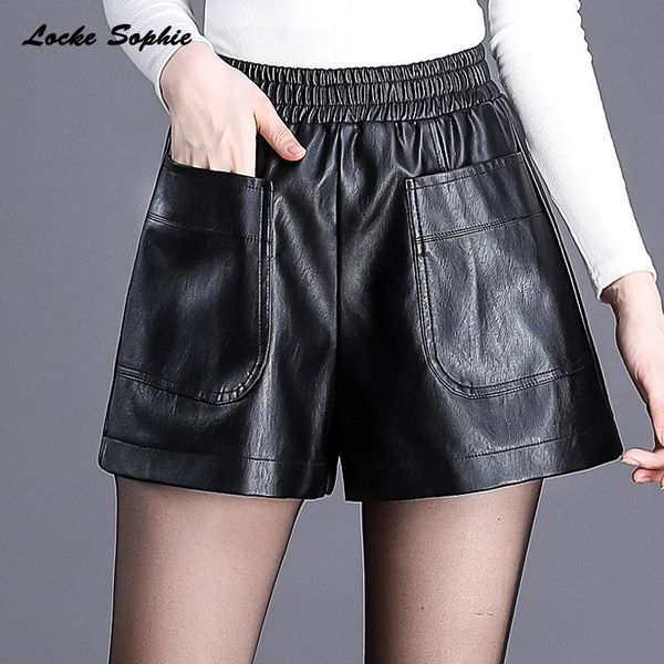women's shorts 1pcs elastic hight waist skirts wide leg 2021 autumn pu leather faux fur big pocket short ladies skinny, White;black
women's shorts 1pcs elastic hight waist skirts wide leg 2021 autumn pu leather faux fur big pocket short ladies skinny, White;black