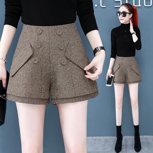 women's shorts women 2021 autumn winter high waist wide leg woolen female thick warm ladies elegant a-line femme x655, White;black
women's shorts women 2021 autumn winter high waist wide leg woolen female thick warm ladies elegant a-line femme x655, White;black