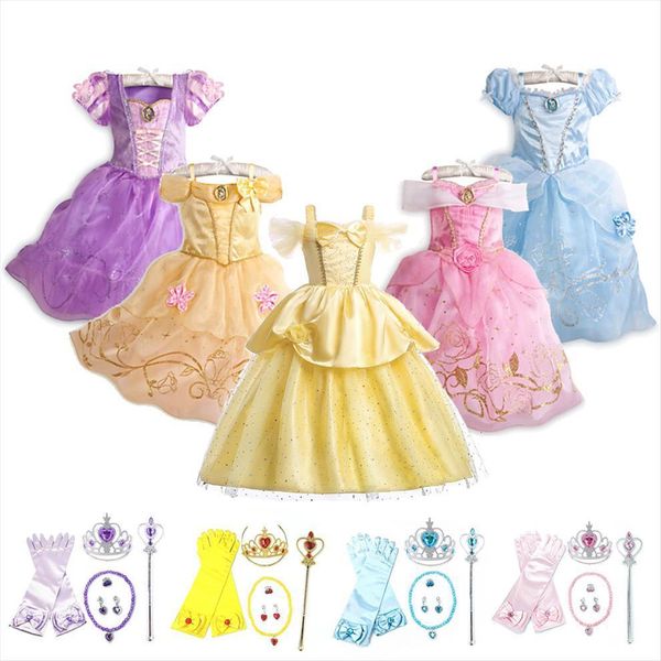 girl belle party costume halloween dresses princess up children christmas cinderella sleeping beauty rapunzel disguise clothes, Red;yellow
girl belle party costume halloween dresses princess up children christmas cinderella sleeping beauty rapunzel disguise clothes, Red;yellow