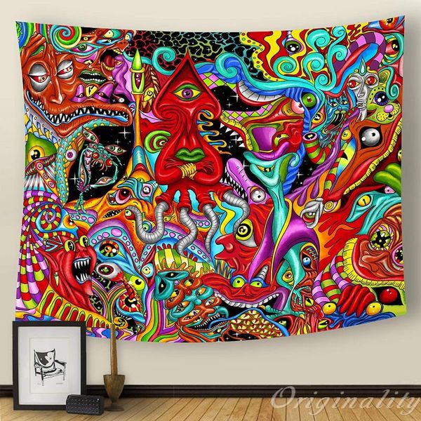 tapestries abstract tapestry colorful monster wall hanging for home decoration
tapestries abstract tapestry colorful monster wall hanging for home decoration