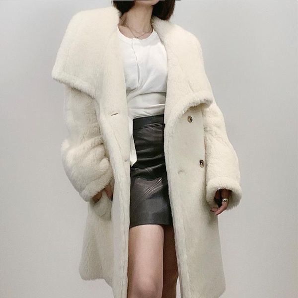 women's fur & faux m family 2021 autumn and winter white alpaca hair teddy bear short grain wool coat female, Black
women's fur & faux m family 2021 autumn and winter white alpaca hair teddy bear short grain wool coat female, Black