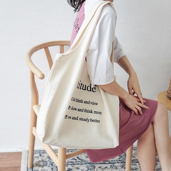 shopping bags simple letter shoulder bag women large capacity canvas handbag cloth white tote
shopping bags simple letter shoulder bag women large capacity canvas handbag cloth white tote