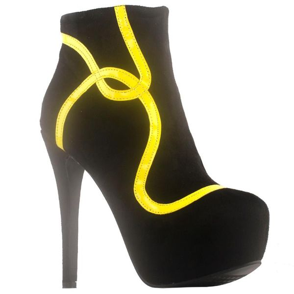 show story punk yellow black curve line platform stiletto ankle bootie boots dress shoes
show story punk yellow black curve line platform stiletto ankle bootie boots dress shoes