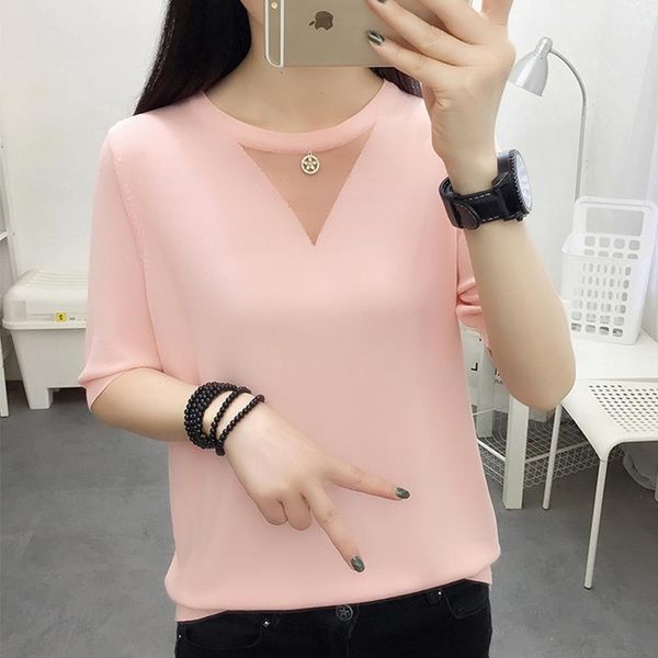 women's sweaters thin summer womens pullovers knitted hollow out mesh patchwork women sweater elastic 2021 short sleeve woman clothes, White;black
women's sweaters thin summer womens pullovers knitted hollow out mesh patchwork women sweater elastic 2021 short sleeve woman clothes, White;black