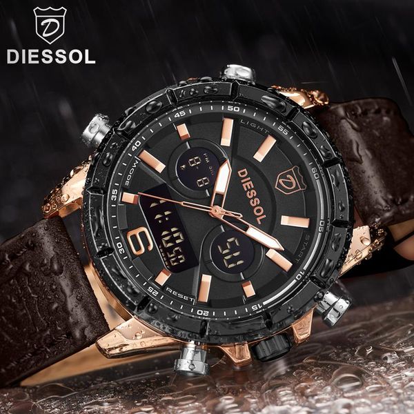 wristwatches diessol sports watch men quartz digital leather clock mens watches to waterproof relogio masculino, Slivery;brown
wristwatches diessol sports watch men quartz digital leather clock mens watches to waterproof relogio masculino, Slivery;brown