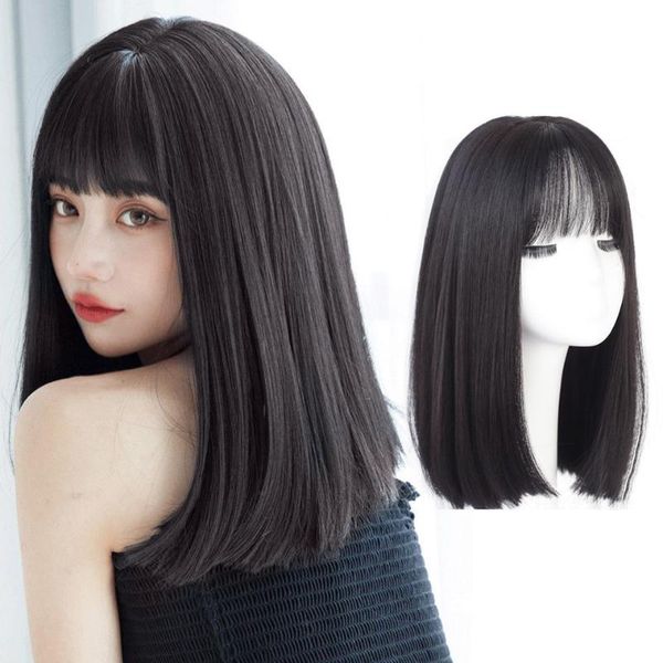synthetic wigs lupu long straight with bangs black brown cosplay for women high temperture fiber party wig
synthetic wigs lupu long straight with bangs black brown cosplay for women high temperture fiber party wig