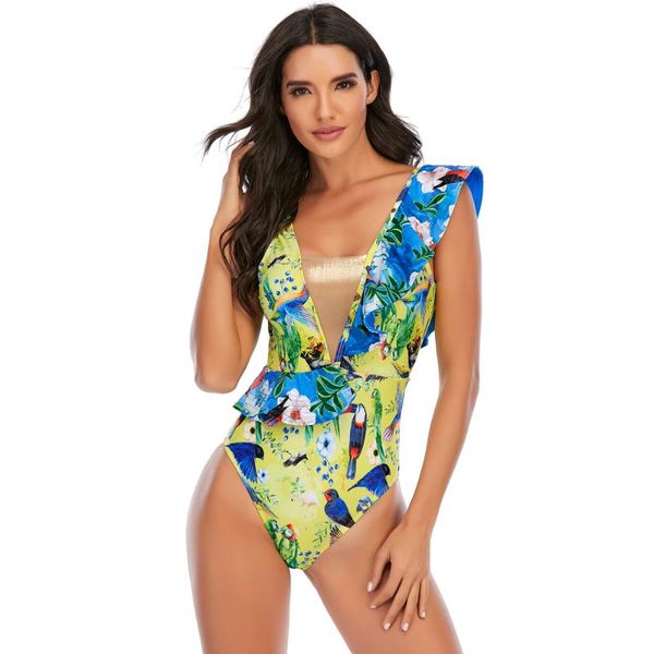 one piece swimsuit female women vintage retro patchwork bathing suit shoulder ruffle swimwear backless monokini one-piece suits
one piece swimsuit female women vintage retro patchwork bathing suit shoulder ruffle swimwear backless monokini one-piece suits