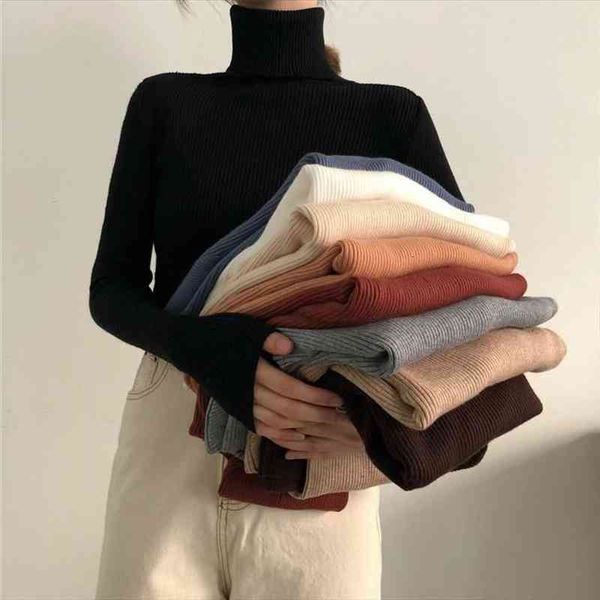 autumn winter turtleneck sweaters women elegant long sleeve knitted ribbed pullover soft warm pull ladies slim jumper, White;black
autumn winter turtleneck sweaters women elegant long sleeve knitted ribbed pullover soft warm pull ladies slim jumper, White;black