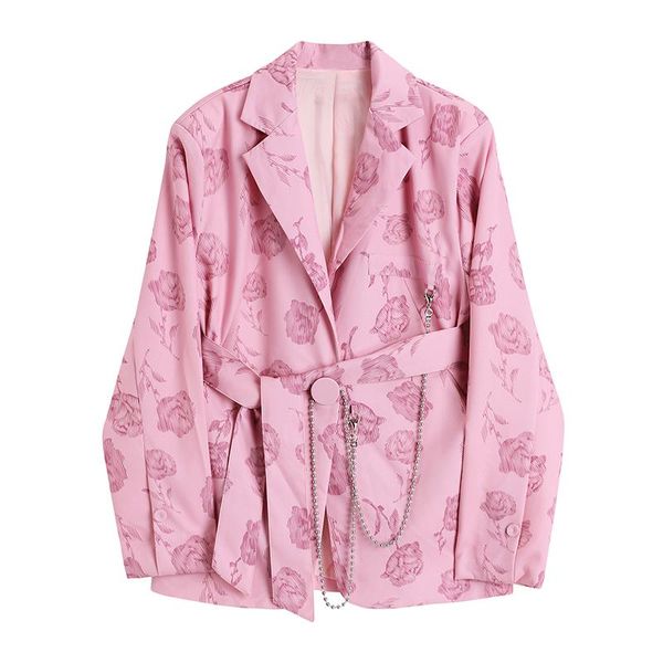women's suits & blazers 2021 lady spring summer autumn coat women casual elegant office cool pink rose print thin oversize blazer jacke, White;black
women's suits & blazers 2021 lady spring summer autumn coat women casual elegant office cool pink rose print thin oversize blazer jacke, White;black