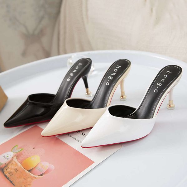 summer simple temperament pointed slippers muller high-heeled baotou wear thin heel half women, Black
summer simple temperament pointed slippers muller high-heeled baotou wear thin heel half women, Black