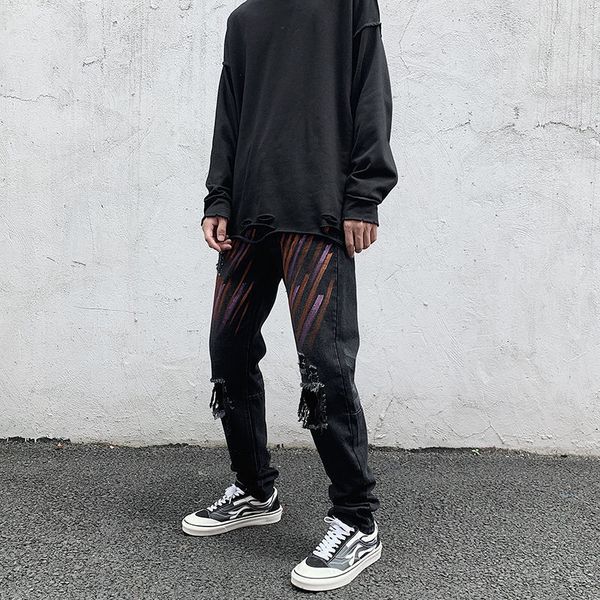 men's jeans high street ripped classic black/blue skinny stretch slim fit casual pants beggar biker denim trousers -5xl 9hso
men's jeans high street ripped classic black/blue skinny stretch slim fit casual pants beggar biker denim trousers -5xl 9hso