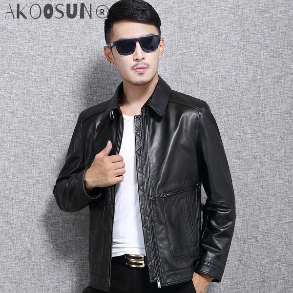 men's leather & faux akoosun real cow jacket men spring autumn motorcycle genuine 100% cowhide coat jackets l16c3106 kj1333, Black
men's leather & faux akoosun real cow jacket men spring autumn motorcycle genuine 100% cowhide coat jackets l16c3106 kj1333, Black