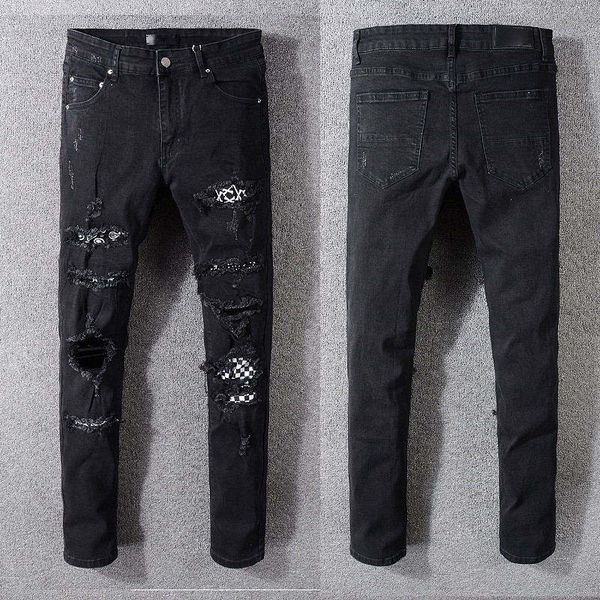 2021 summer classic hole men's jeans holed motorcycle rock tight slim striped fashion pants size 28-40 t24, Blue
2021 summer classic hole men's jeans holed motorcycle rock tight slim striped fashion pants size 28-40 t24, Blue