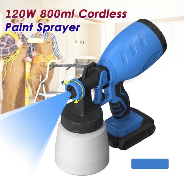 high pressure paint sprayer 120w electric cordless spray gun with 3 patterns flow rate control 800ml containe professional guns
high pressure paint sprayer 120w electric cordless spray gun with 3 patterns flow rate control 800ml containe professional guns