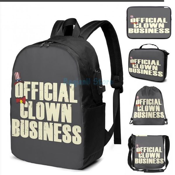 funny graphic print official clown business(2) usb charge backpack men school bags women bag travel laptop
funny graphic print official clown business(2) usb charge backpack men school bags women bag travel laptop