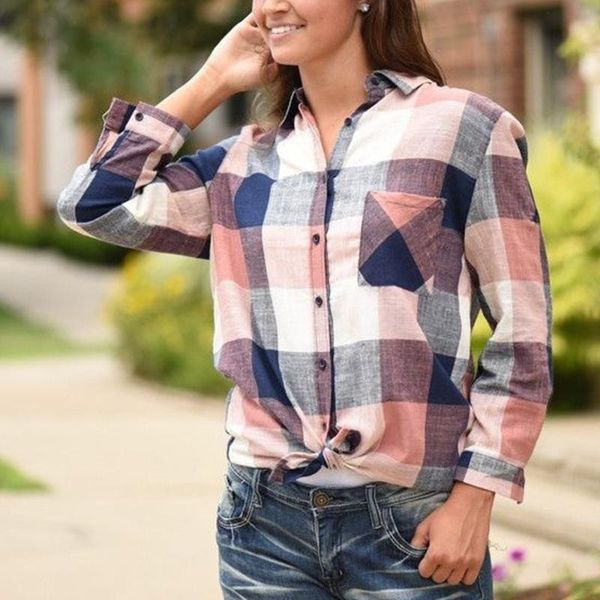 women autumn long sleeve blouse shirts vintage loose female plaid casual street lady korean oversized #t1g women's blouses &, White
women autumn long sleeve blouse shirts vintage loose female plaid casual street lady korean oversized #t1g women's blouses &, White