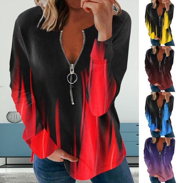 women's t-shirt 2021 autumn elegant zipper print tshirts long sleeve v-neck harajuku basic loose casual t-shirts female, White
women's t-shirt 2021 autumn elegant zipper print tshirts long sleeve v-neck harajuku basic loose casual t-shirts female, White