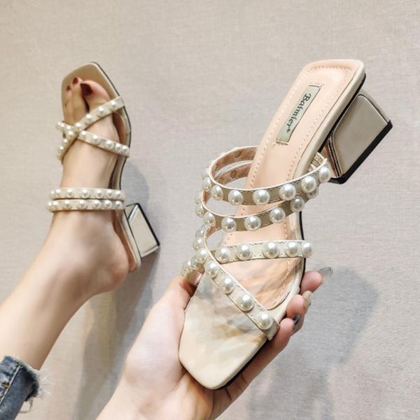 two ways pearl narrow band open toe microfiber gladiator sandals women flipflops shoes woman beads thick med heels sandalias2021, Black
two ways pearl narrow band open toe microfiber gladiator sandals women flipflops shoes woman beads thick med heels sandalias2021, Black