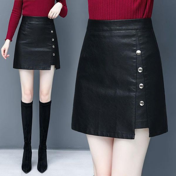 skirts leather pu skirt women's short autumn winter slim a-line large size high waist hip one step, Black
skirts leather pu skirt women's short autumn winter slim a-line large size high waist hip one step, Black