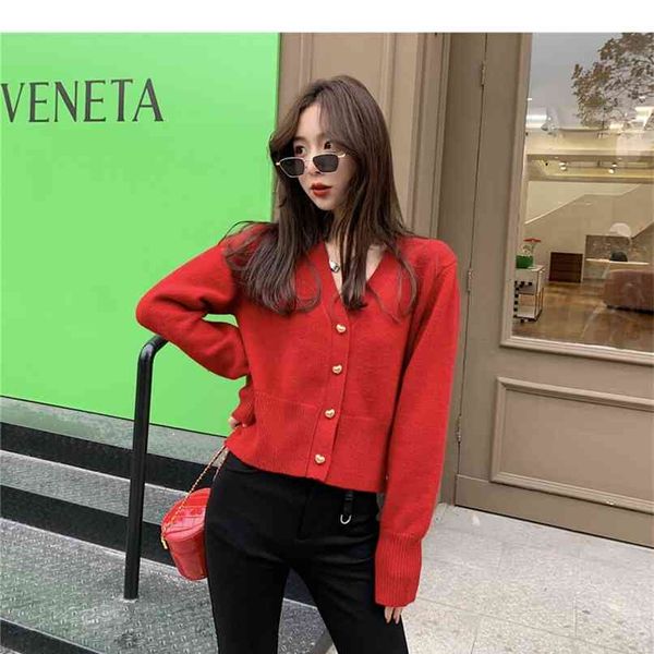 fashion knitted cardigan sweater spring korean small and thin french retro 210520, White
fashion knitted cardigan sweater spring korean small and thin french retro 210520, White