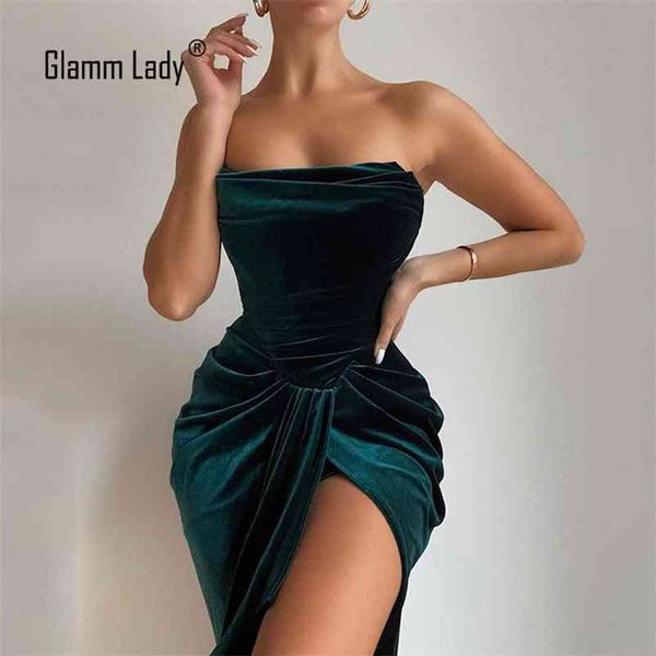 glamm lady velvet winter casual dress for womens strapless midi autumn party dress club bodycon dress solid split vestidos 210331, Black;gray
glamm lady velvet winter casual dress for womens strapless midi autumn party dress club bodycon dress solid split vestidos 210331, Black;gray