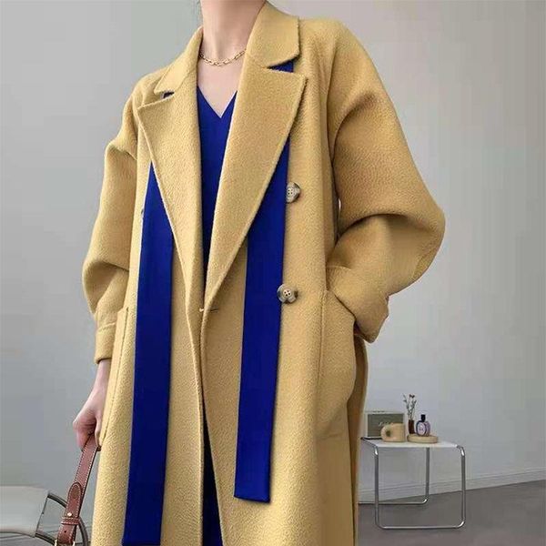 women's wool & blends women autumn winter coat 100% female long jackets korean double sided woolen clothes 2021 black overcoat
women's wool & blends women autumn winter coat 100% female long jackets korean double sided woolen clothes 2021 black overcoat