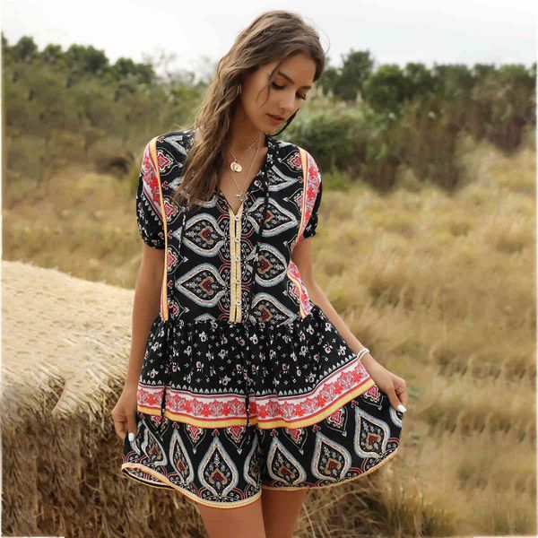 jastie boho vintage rompers and jumpsuit women pattern print v neck tassel patchwork overalls casual loose playsuits women 210419, Black;white
jastie boho vintage rompers and jumpsuit women pattern print v neck tassel patchwork overalls casual loose playsuits women 210419, Black;white