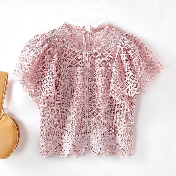 women's blouses & shirts blusas mujer de moda 2021 vintage puff sleeve hollow out crochet floral crop korean summer elegant, White
women's blouses & shirts blusas mujer de moda 2021 vintage puff sleeve hollow out crochet floral crop korean summer elegant, White