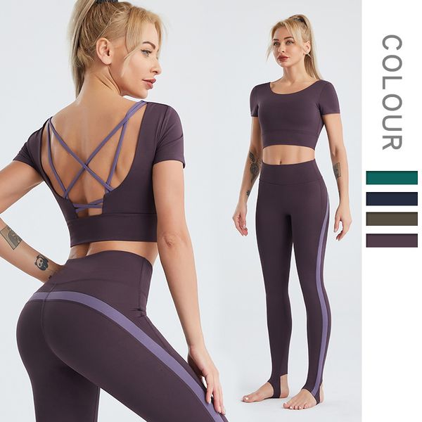 tracksuits sportswear 2021 yoga suit women's naked feeling sports quick drying vest fitness leggings two piece set, Gray
tracksuits sportswear 2021 yoga suit women's naked feeling sports quick drying vest fitness leggings two piece set, Gray